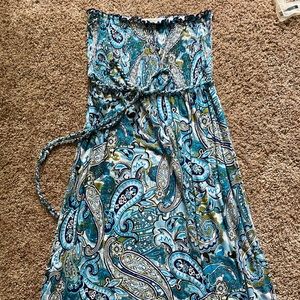 Just above the knee strapless dress